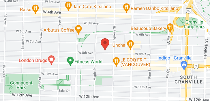 map of 20 1949 W 8TH AVENUE